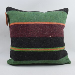 sofa pillow, home decor, wool kilim pillow cover, handwoven pillow, patio decor pillow, handmade throw pillow , 18x18 pillow cover , 4917