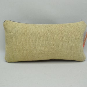 Cuscino decorativo fatto a mano, cuscino in lana, cuscino lombare, cuscino Boho, cuscino Kilim, design per la casa, cuscino piccolo, copertura cuscino 8 x 16 1209