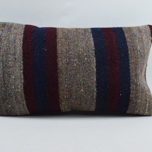 couch kilim pillow cover, lumbar pillow, anatolian pillow, handwoven pillow, decorative pillow, home decor 12x20 pillow cover , 3680