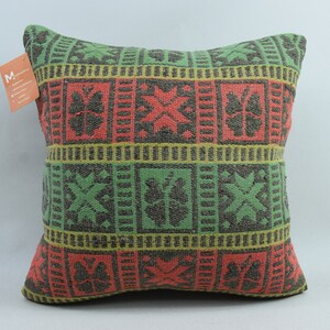 handmade pillow cover, bohemian pillow, 18x18 sofa pillow, ethnic throw pillow, home decor pillow, anatolian pillow, tribal pillow , 4967
