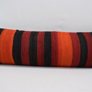 long size kilim pillow, striped kilim pillow, home decor bohemian kilim pillow, 12x36 bohemian kilim pillow, wool pillow, pillow cover 990