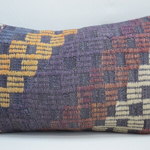 oriental kilim pillow cover, lumbar pillow, anatolian pillow, handwoven pillow, decorative pillow, home decor 12x20 pillow cover 3038