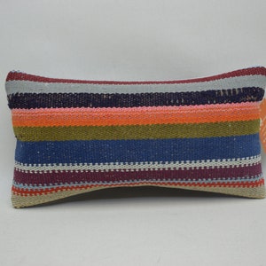Cuscino decorativo in lana fatto a mano, cuscino per l'arredamento della casa, cuscino kilim etnico, cuscino Kilim, cuscino turco 8 x 16 copertura del cuscino 1169