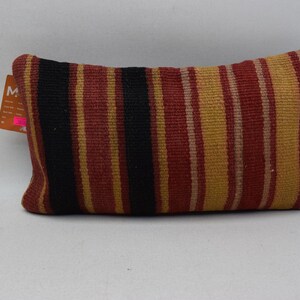 Cuscino fatto a mano, cuscino kilim turco, cuscino lombare, decorazione domestica, cuscino da panca, cuscino tessuto a mano, copertura del cuscino 8 x 16 1309