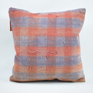striped kilim pillow, aztec kilim pillow, handmade kilim pillow, natural kilim pillow, nomadic pillow, 16x16 pillow cover, 10671