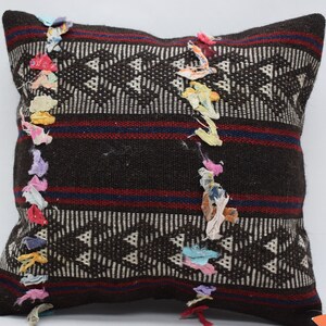 turkish kilim pillow, bohemian kilim pillow, home decor pillow, decorative kilim pillow, handmade pillow, 16x16 pillow cover , 7026
