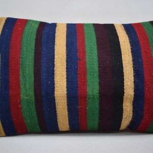 sofa kilim pillow, lumbar pillow, boho pillow, home decor pillow, turkish pillow, handcraft pillow, boho pillow 16x24 pillow cover 3033