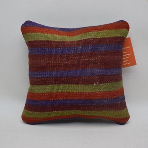 Cuscino kilim turco, cuscino kilim azteco, cuscino da tiro, cuscino kilim arredamento Boho, cuscino piccolo, cuscino di lana, copertura cuscino 12x12 505