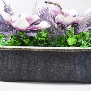 Black kilim planter, Plant holder cover, Garden decor, Plant basket, Plant essentials, Housewarming gift 7 x 22 inches planter pot case 312