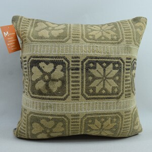 nomadic pillow, turkish kilim pillow, tribal pillow cover, 18x18 throw pillow, boho decor pillow, organic pillow, cushion cover, 4970