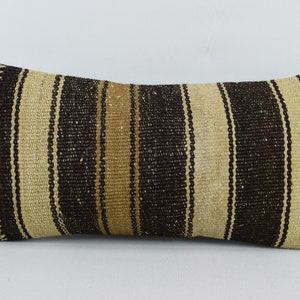 turkish kilim pillow, lumbar pillow cover, handwoven pillow, 10x20 boho pillow cover, turkish pillow, home decor pillow, lumbar pillow 2514