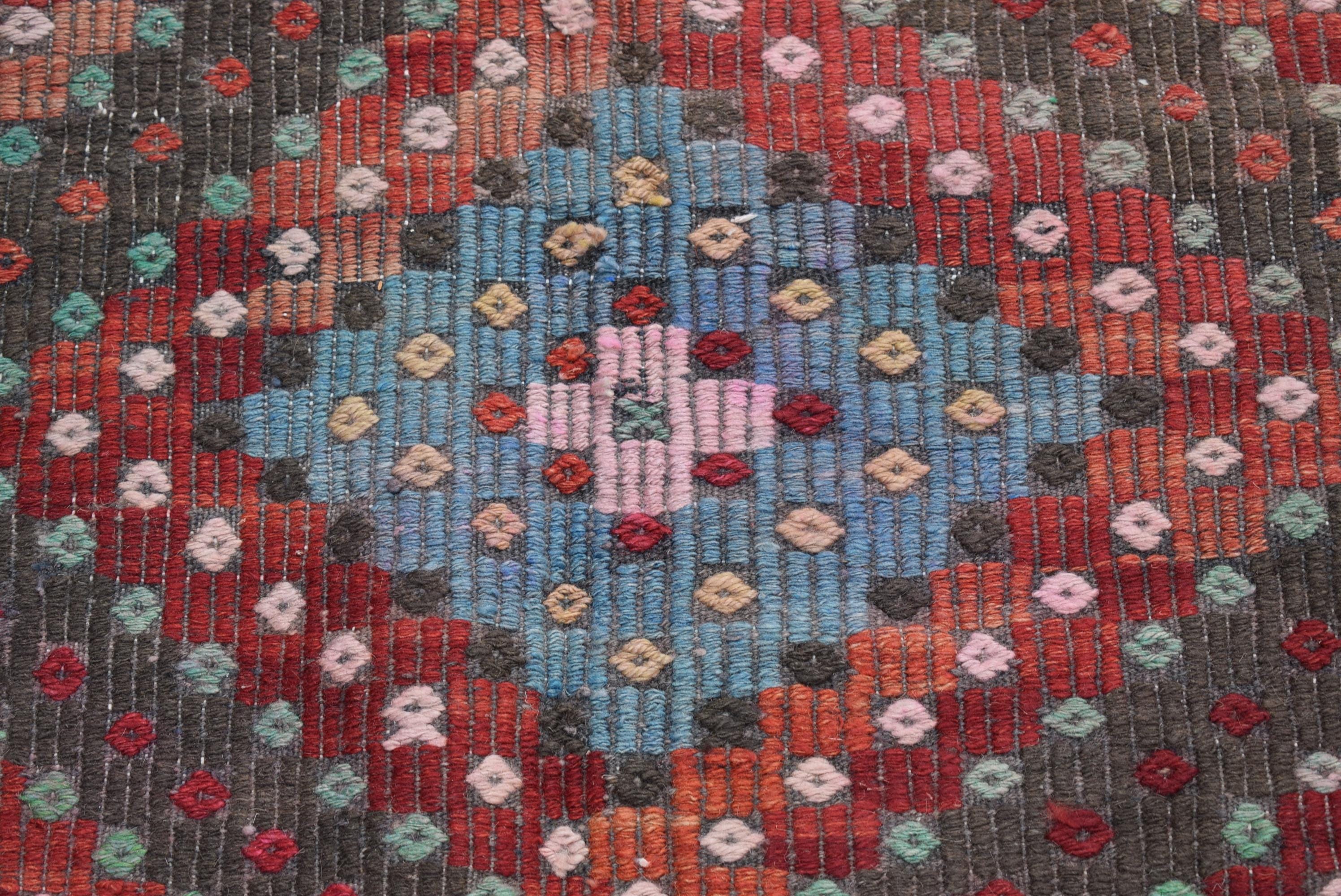 Tribal Kilim Rug, Vintage Handmade Area Kilim Rug, Striped Tribal Kilim Rug, Vintage Handmade Area Kilim Rug, Striped