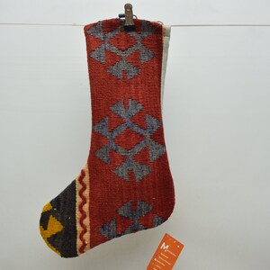 santa claus socks wool kilim stockings 11x18 fire place decor christmas gift ethnic decor kilim socks entryway decor christmas decor 447