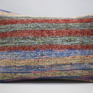striped pillow, lumbar pillows, decorative kilim pillow, sofa pillow 16x24 bohemian pillow, home decor pillow, kilim cushion 1280
