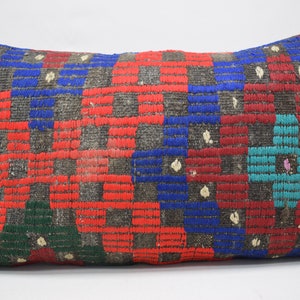 tribal kilim pillow, throw pillow, boho pillow, sofa pillow, kilim pillow, boho decor, handmade lumbar pillow, 16x24 pillow cover 2127