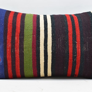 bohemian pillow - ethnic pillow - anatolian pillow - home decor pillow - turkish kilim pillow - throw pillow - 16x24 cushion cover - 1600