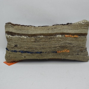 Copertura del cuscino kilim in lana anatolica, cuscino kilim decorativo, cuscino kilim Boho, cuscino kilim turco, cuscino 8 x 16, copertura del cuscino, 1185