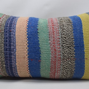 pillow, kilim lumbar pillow, bohemian pillow, home decor pillow, turkish pillow, tribal pillow / boho pillow 16x24 pillow cover / 1760