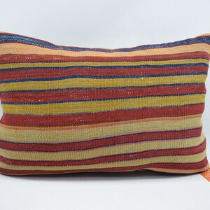 wool lumbar pillow cover, anatolian kilim pillow, turkish pillow, home decor, bohemian pillow, patio decor pillow 16x24 pillow cover 3004