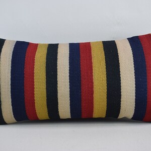 handmade kilim pillow, striped pillow, bedding pillow, home decor pillow, sofa pillow, throw kilim pillow , 12x24 cushion cover , 4320