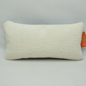 Cuscino decorativo in lana fatto a mano, cuscino arredamento rustico, cuscino kilim etnico, cuscino kilim Boho, cuscino turco 8 x 16 copertura cuscino, 1195