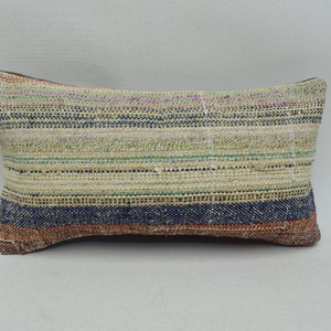 cuscino decorativo di lana fatto a mano arredamento azteco cuscino arredamento etnico cuscino kilim boho cuscino kilim cuscino turco 8 x 16 copertura del cuscino 814