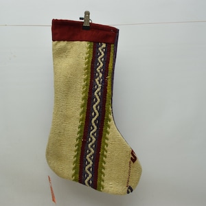 vintage christmas socks wall decor stocking fireplace santa socks 11x18 home decor Xmas stocking holiday stocking wall decoration sock 714