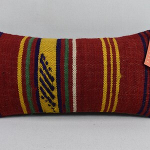 Cuscino kilim decorativo 8x16, cuscino kilim Boho, cuscino kilim in lana naturale, cuscino kilim tessuto a mano, cuscino etnico, copertura cuscino, 409