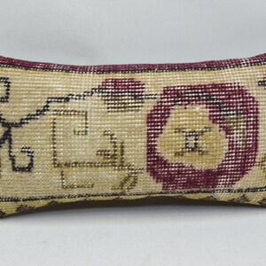 Turks tapijtkussen, Handgemaakt kussen, Rugkussendecor, Boho huisontwerp, Bankkussen, Rugkussen, Ottomaans kussen, 8 x 16 Kussensloop, 797