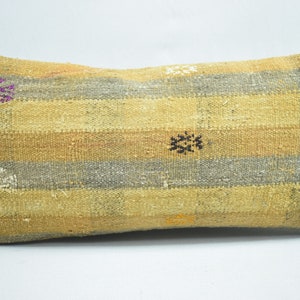 Turkish kilim pillow, Kelim cushion, Bohemian kilim pillow, Outdoor pillow, Sofa pillow, Boho decor kilim pillow, 12x24 pillow cover, 4939