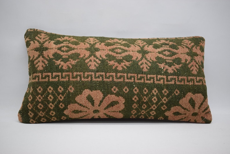 striped kilim pillow 12x24 tribal pillow tribal pillow nomadic wool pillow ethnic pillow 12x24 lumbar kilim aztec pillow 0995