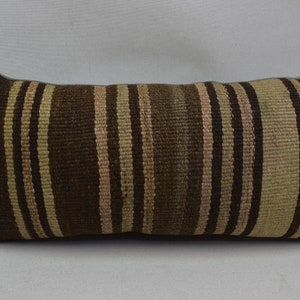 Cuscino decorativo in lana fatto a mano, cuscino arredamento azteco, cuscino kilim arredamento etnico, cuscino Boho, cuscino turco 8 x 16 copertura cuscino 764