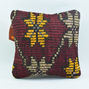 Cuscino kilim turco, cuscino kilim fatto a mano, cuscino da tiro, cuscino kilim arredamento Boho, cuscino da tiro, cuscino in lana 12x12 copertura cuscino 336