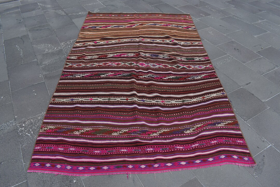 Pink Velvet Rug Turkish Pink Small Velvet Rug, Vintage Boho Rug, Kilim Rug, Doormat Rug ...