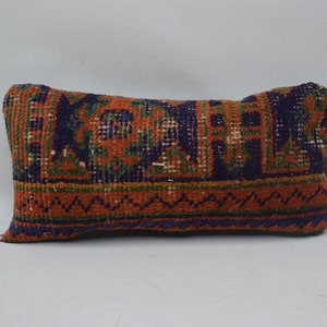 Cuscino per tappeto turco, cuscino fatto a mano, arredamento cuscino tappeto, design per la casa Boho, cuscino divano, cuscino tappeto, cuscino ottomano, copertura cuscino 8 x 16, 1202