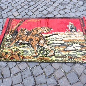 Türkischer Teppich, Vintage-Kelim-Teppich, Schlafzimmerteppich, kleiner Teppich, Boho-Dekor-Kelim-Teppich, Oushak-Teppich, antiker Deko-Teppich, 3,3 x 5,2 ft, ML1341