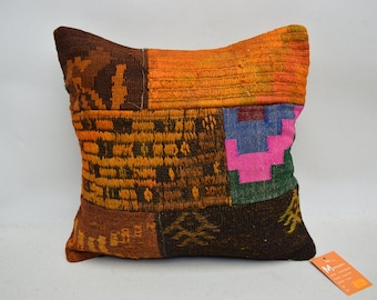 home decor pillow cover, aztec rug pillow, 16x16 decorative carpet pillow cover, oriental pillow, special boho pillow, pillow cover, 11551
