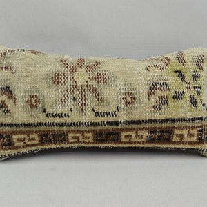 Cuscino per tappeto tessuto a mano, cuscino per tappeto decorativo, cuscino per tappeto turco, cuscino Boho, fodera per cuscino, cuscino per divano, cuscino etnico 8x16 818