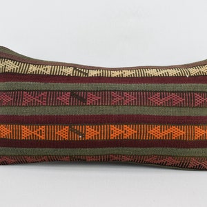 home decor kilim pillow cover, bedding pillow, lumbar pillow, throw pillow, oriental pillow, decorative pillow, 10x20 pillow cover , 2555