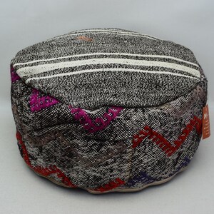 Turkish kilim pouf cover, Ottoman pouf, Kilim beanbag, Handwoven kilim pillow pouf, Ethnic pillow, Home decor pouf, Garden pouf, code 549