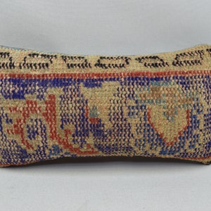 Copricuscino per tappeto fatto a mano 8x16, cuscino per tappeto Boho, cuscino per tappeto in lana naturale, cuscino kilim turco, cuscino da pavimento, fodera per cuscino, 770