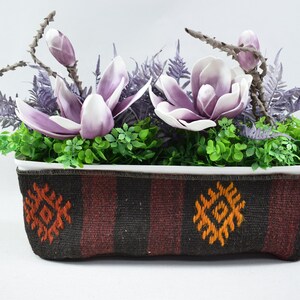 Plant pot holder, Bathroom decor, Plant cover, Plant holder cover, Garden decor, Handmdade pot cover, 7 x 22 inches planter pot case 186
