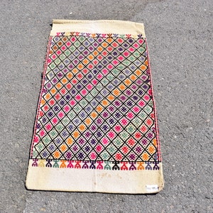 Bathroom kilim rug, Colorful kilim rug, ESmall rug, Floor rug, Turkish vintage handmade kilim rug, Bohemian rug, Rug, 1.8 x 3.4 ft, ML0504