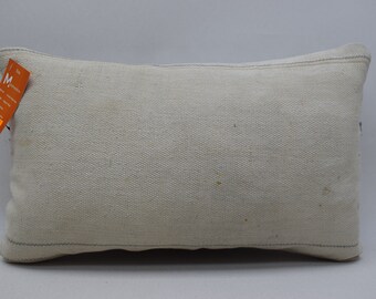 beige kilim pillow, lumbar kilim pillow, bohemian kilim pillow, anatolian kilim pillow, handmade pillow, 12x20 pillow cover , 3100