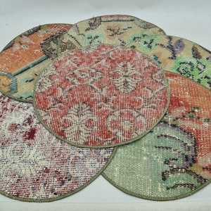 6 pieces supla set, art deco vintage supla, kitchen table decor, handmade american service set, mouse pad, dinner table 16x16, 114
