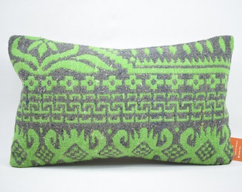 couch kilim pillow cover, lumbar pillow, anatolian pillow, handwoven pillow, decorative pillow, home decor 12x20 pillow cover , 3992
