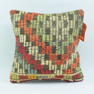 Cuscino kilim turco, cuscino kilim etnico, cuscino da tiro, cuscino kilim arredamento Boho, cuscino da tiro, cuscino di lana, copertura cuscino 12x12 364