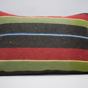 striped kilim pillow 16x24  handwoven kilim pillow ethnic pillow 16x24 bohemian kilim pillow home decor throw pillow cushion cover 891