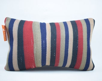 couch kilim pillow cover, lumbar pillow, anatolian pillow, handwoven pillow, decorative pillow, home decor 12x20 pillow cover , 4132