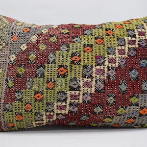 ottoman pillow, kilim pillow, boho pillows, anatolian pillow, turkish pillow, home decor pillow, boho pillow 16x24 pillow cover 2110